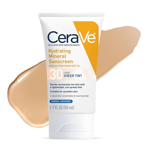 13% OFF LIMITED TIME DEAL"'CeraVe Hydrating Mineral Sunscreen SPF 30