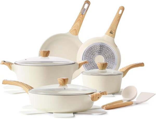 20% OFF LIMITED TIME DEAL"'SENSARTE Ceramic Cookware Sets,