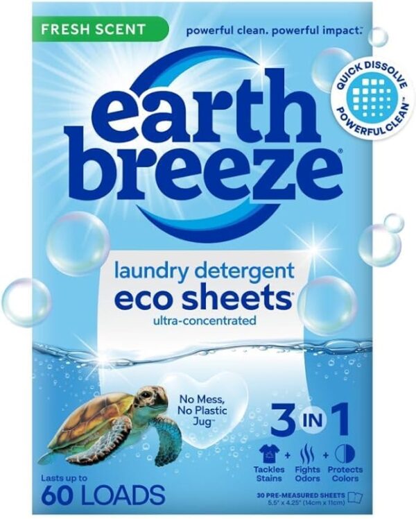 31% OFF with coupon LIMITED TIME DEAL"Earth Breeze Laundry Detergent Sheets