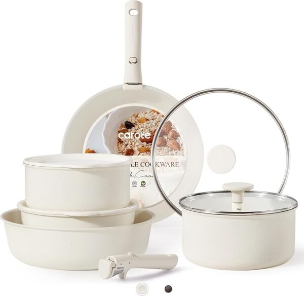 62% OFF LIMITED TIME DEAL"'CAROTE 11pcs Pots and Pans Set,