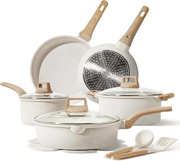 40% OFF LIMITED TIME DEAL"'CAROTE 14 Pcs Pots and Pans Set