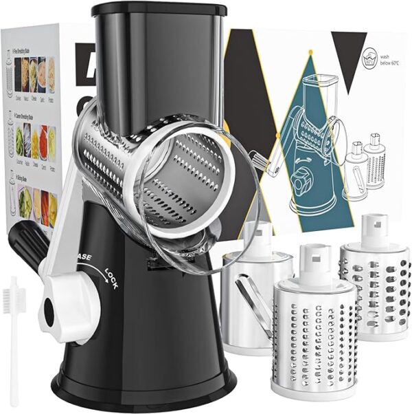 15% OFF LIMITED TIME DEAL"'Cambom Rotary Cheese Grater Hand Crank Cheese Shredder for Fresh Cheese,