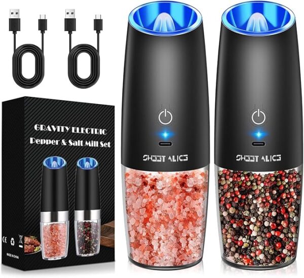 19% OFF LIMITED TIME DEAL"'Sweet Alice Rechargeable Electric Pepper and Salt Grinder Set,