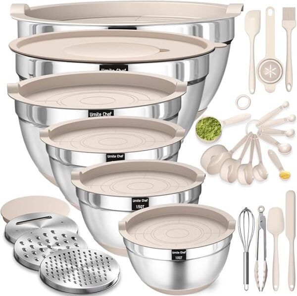 24% OFF LIMITED TIME DEAL"'Mixing Bowls with Airtight Lids Set,