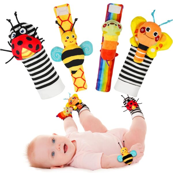 38% OFF LIMITED TIME DEAL"'Infinno Baby Wrist Rattle Socks and Foot Finder Set,