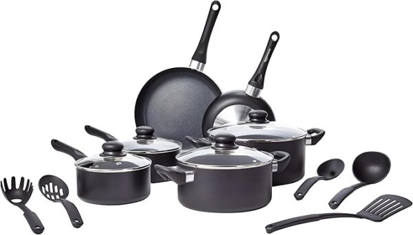 22% OFF LIMITED TIME DEAL"'Basics Non Stick Kitchen Cookware 15-Piece Set,