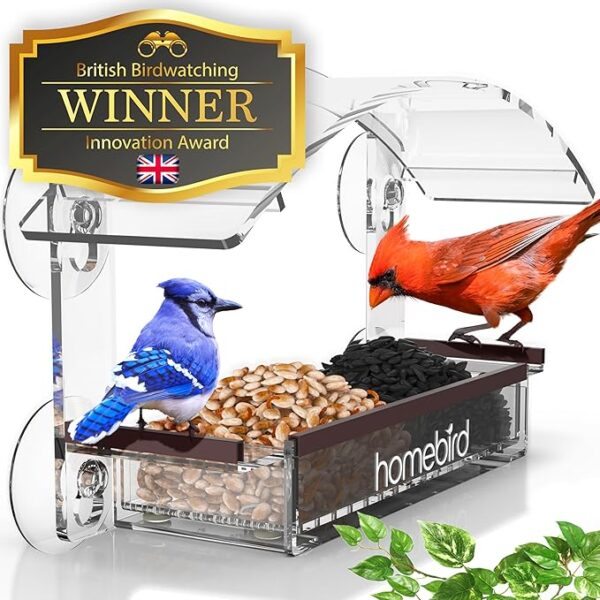 22% OFF LIMITED TIME DEAL"'Window Bird Feeder with Strong Suction Cups