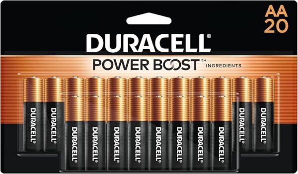 5% OFF LIMITED TIME DEAL"'Duracell Coppertop AA Batteries with Power Boost Ingredients,