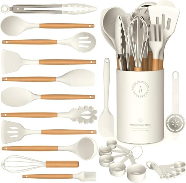 21% OFF LIMITED TIME DEAL"'Silicone Cooking Utensils Set